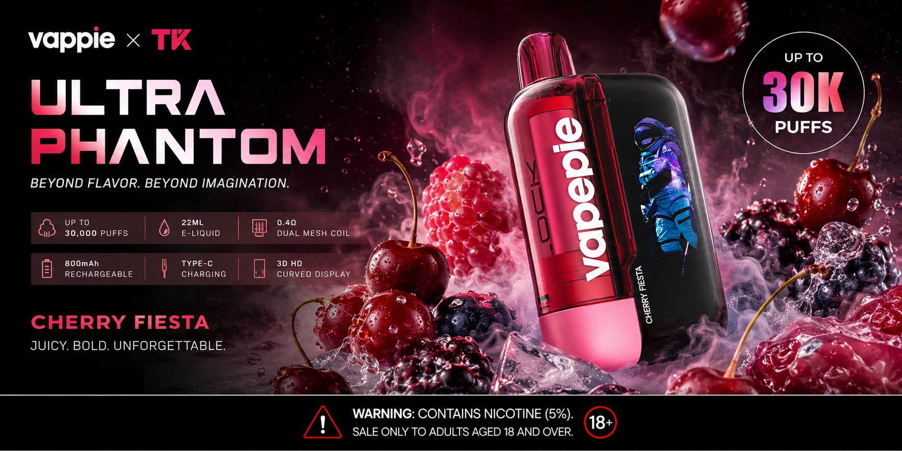 VAPEPIE x TK Ultra Phantom - 30,000 Puffs